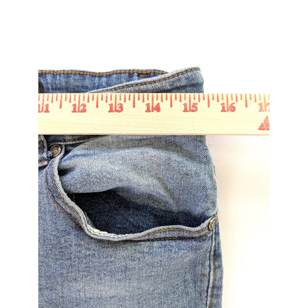 TR Premium Skinny Fit Distressed Jeans Light Wash Mens 34x30 Ripped Denim - Picture 4 of 5